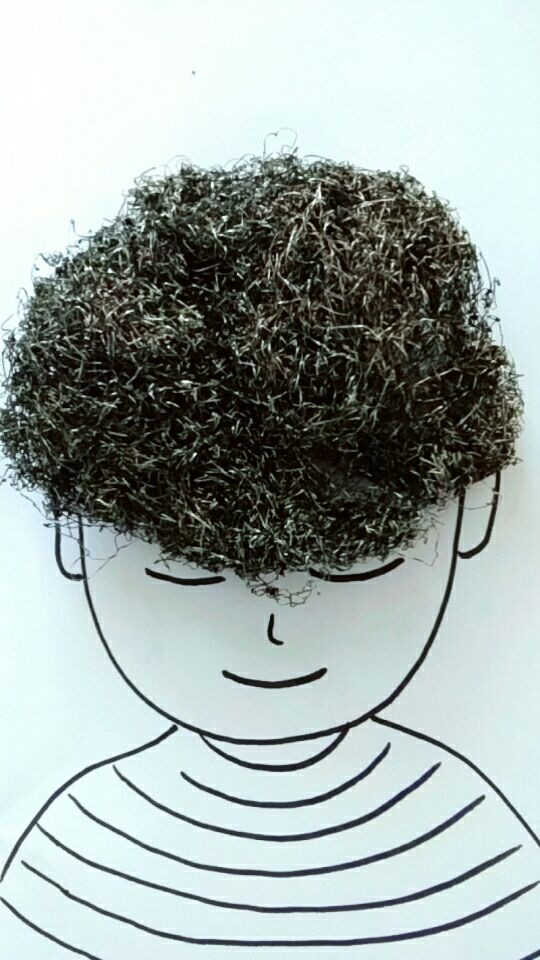 这钢丝球发型,太炸了,我骄傲.