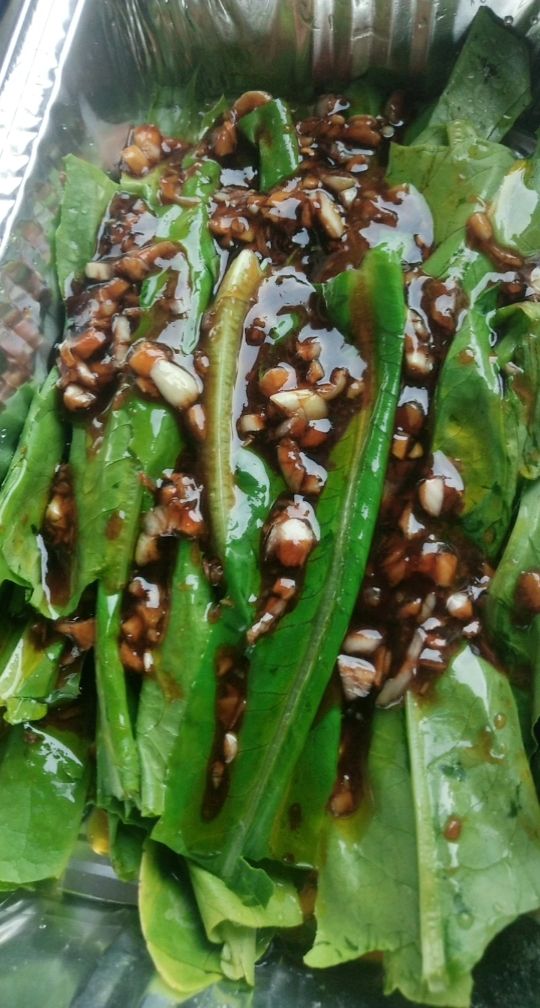 锡纸蒜蓉油麦菜!