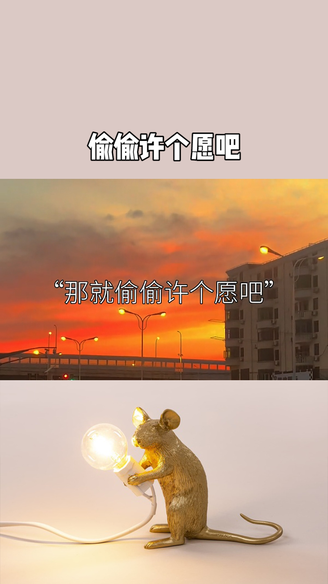 那就偷偷许个愿吧