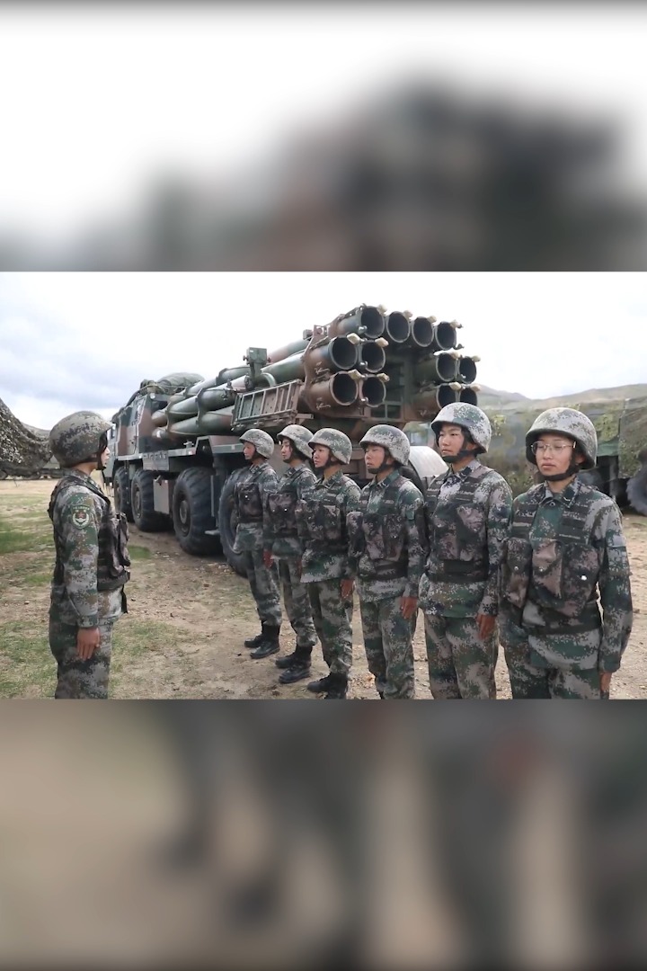 高原女兵#射击 #炮兵