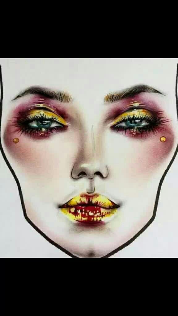 零基础学彩妆练习美人图可作参考哦!#陈老师彩妆课堂