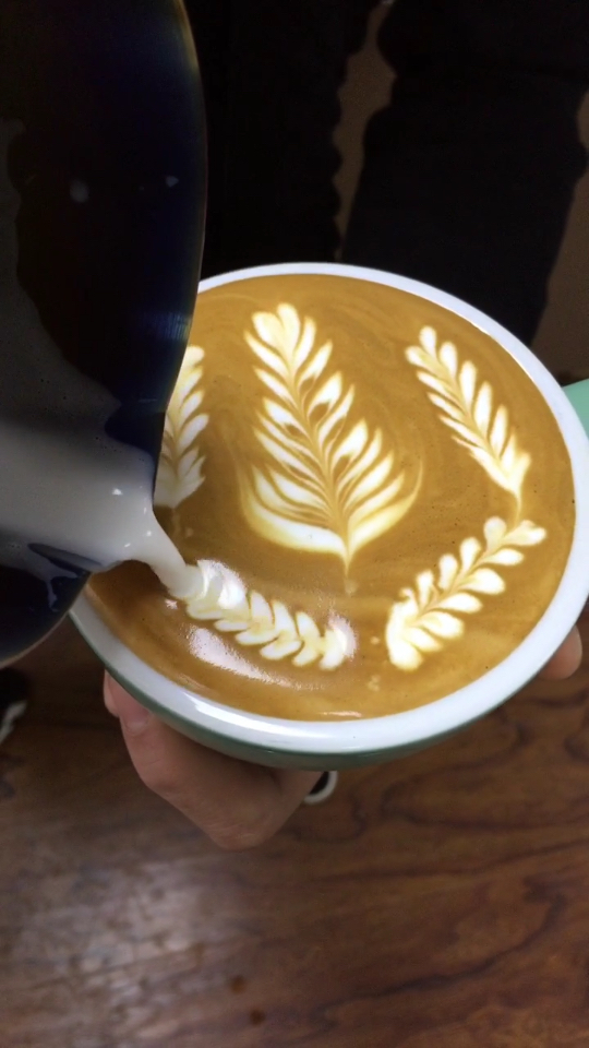 咖啡拉花 五条小麦穗 送给你