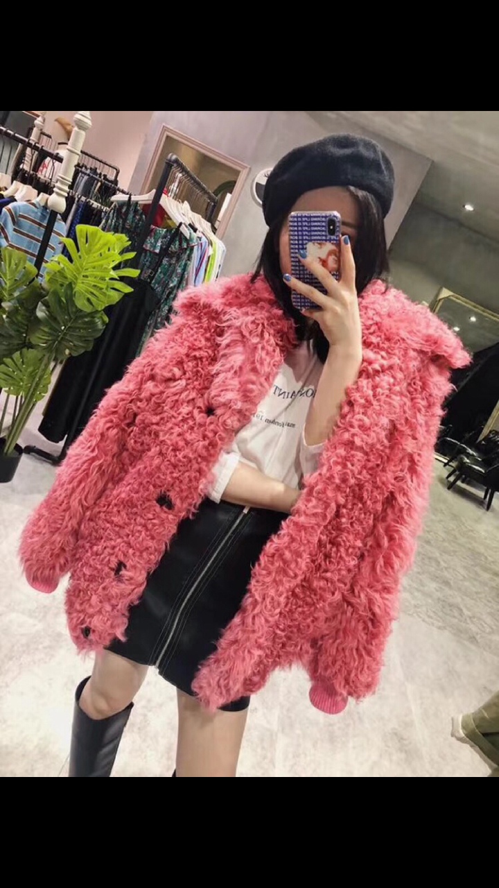 各种美图,提格拉多羊卷毛皮草外套,miumiu 原版1:1,精挑细选的皮毛