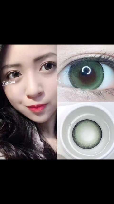 62新款推荐 很日常的原谅色 最受欢迎的墨绿色美瞳,雾气迷蒙的绿色