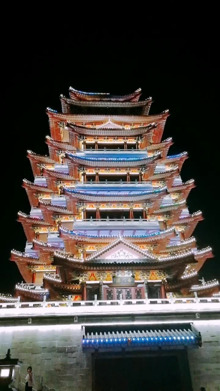 广东惠州合江楼夜景