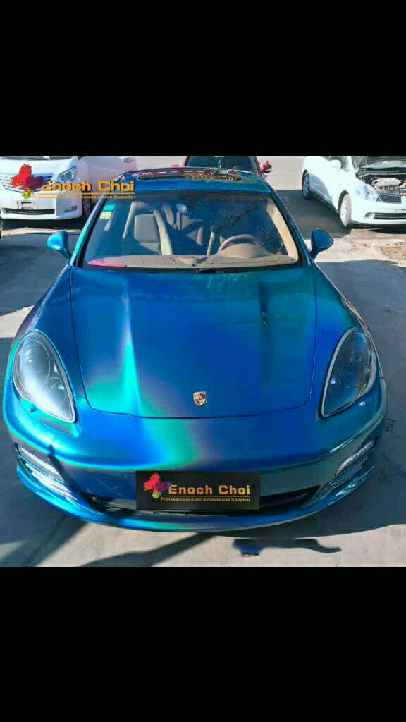 《汽车改色膜》 【保时捷】 产品:七彩镭射蓝