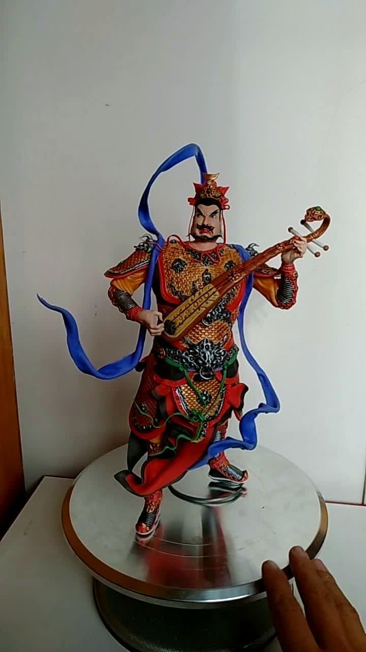 中国非物质文化遗产"面塑"作品97四大天王之一"魔礼红"--"西方广目