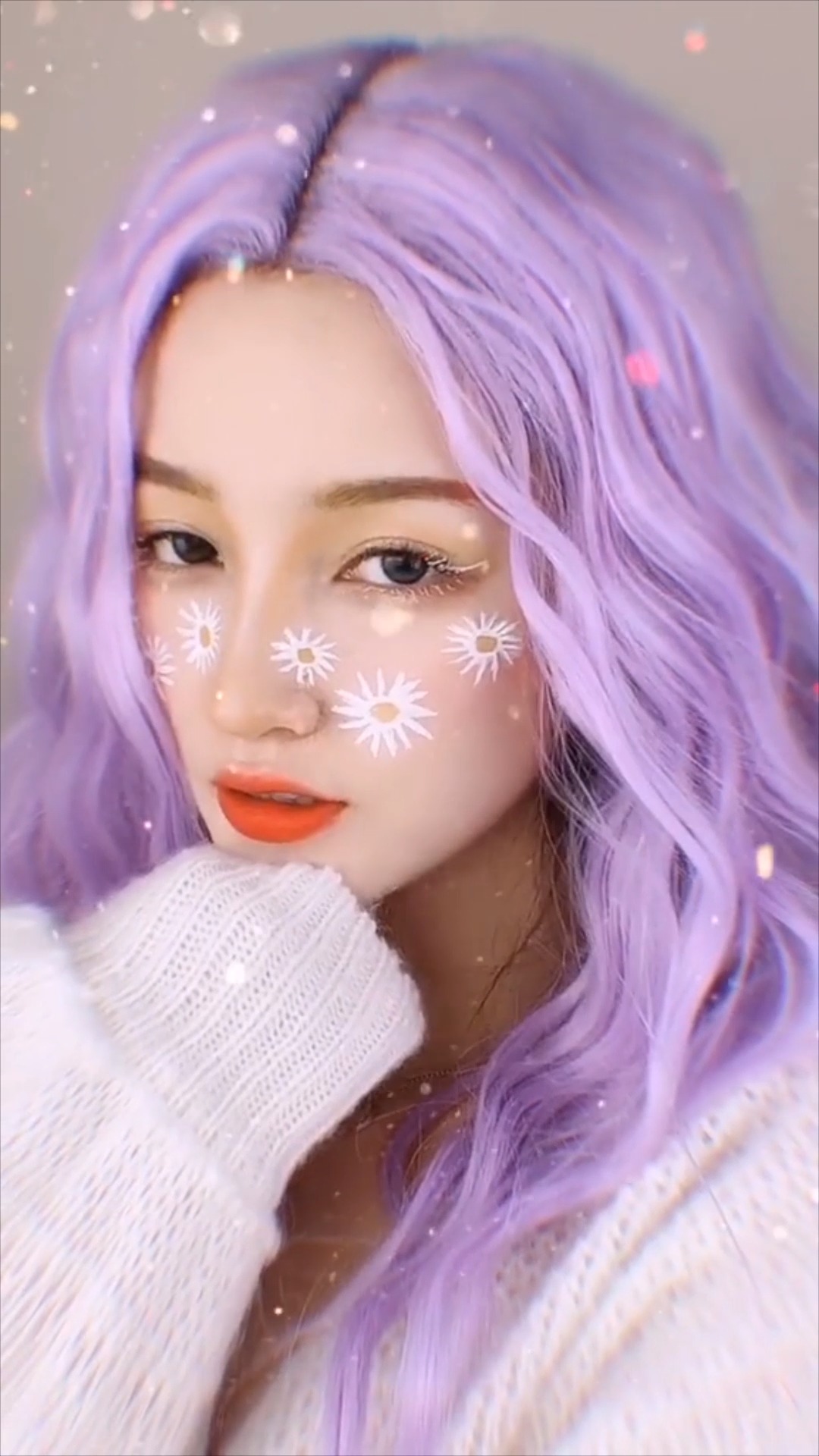 今天就做个甜甜的girl吧,甜美系妆容与紫发是绝配了