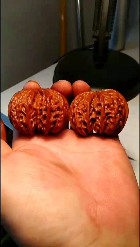 48的极品珊瑚纹五棱狮子头,大的五棱好找,这么小的配对这么牛的实数