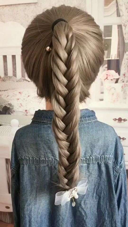 春季高马尾鱼骨辫999999