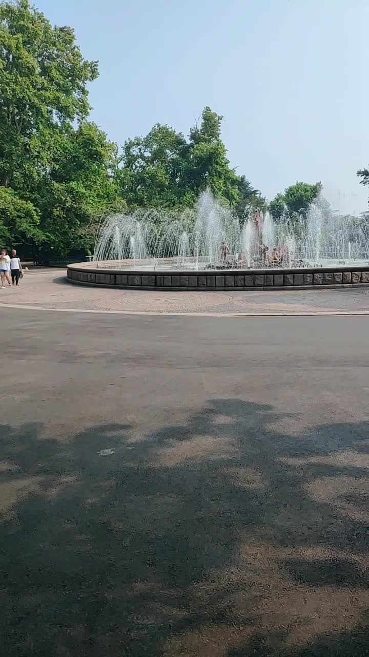 青岛中山公园喷泉图片