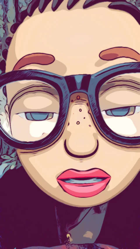 脸上都是麻子头型还蛮有味道的