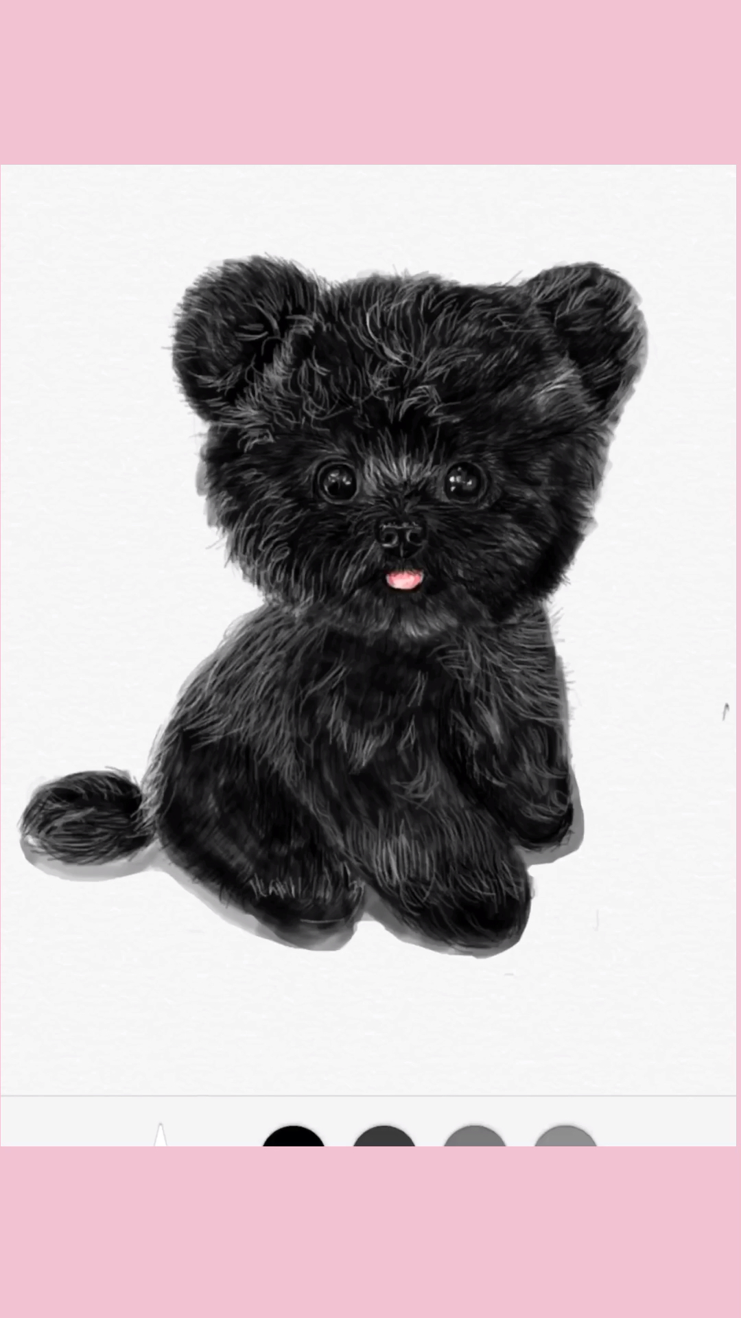 小黑狗画法图片
