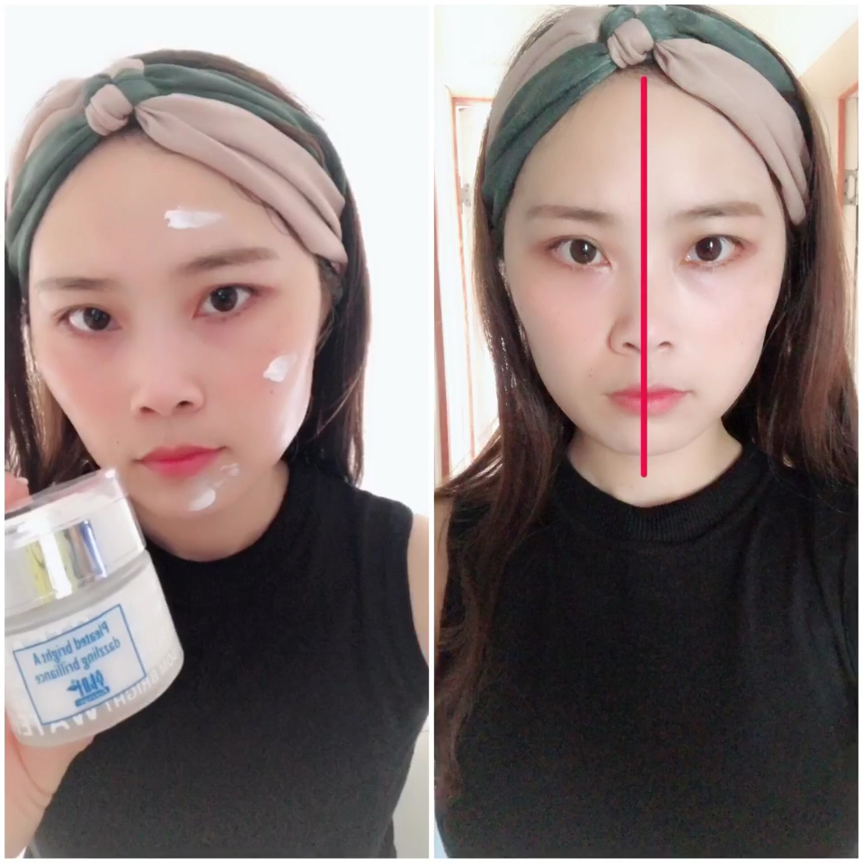 9696看下对比效果6015 韩叶素颜霜6015了解下9595