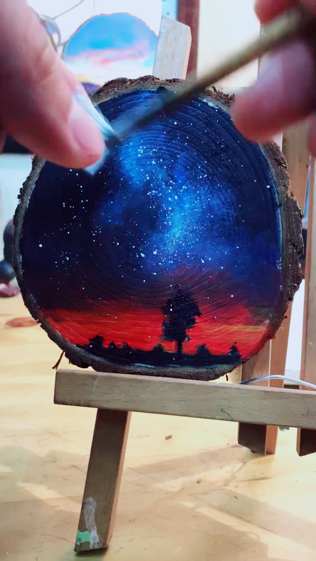 木桩画星空,你们的最爱星空91