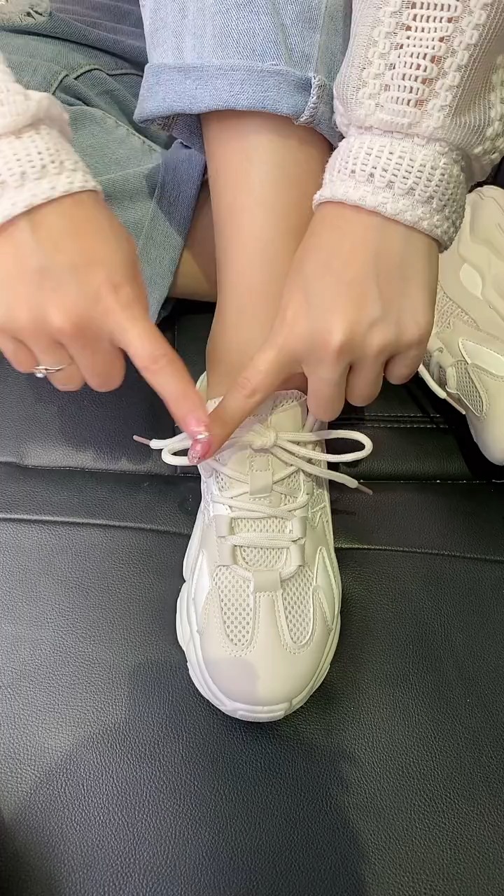 白骑士老爹鞋花式鞋带系法.