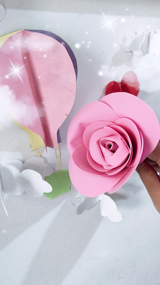 海绵纸玫瑰花