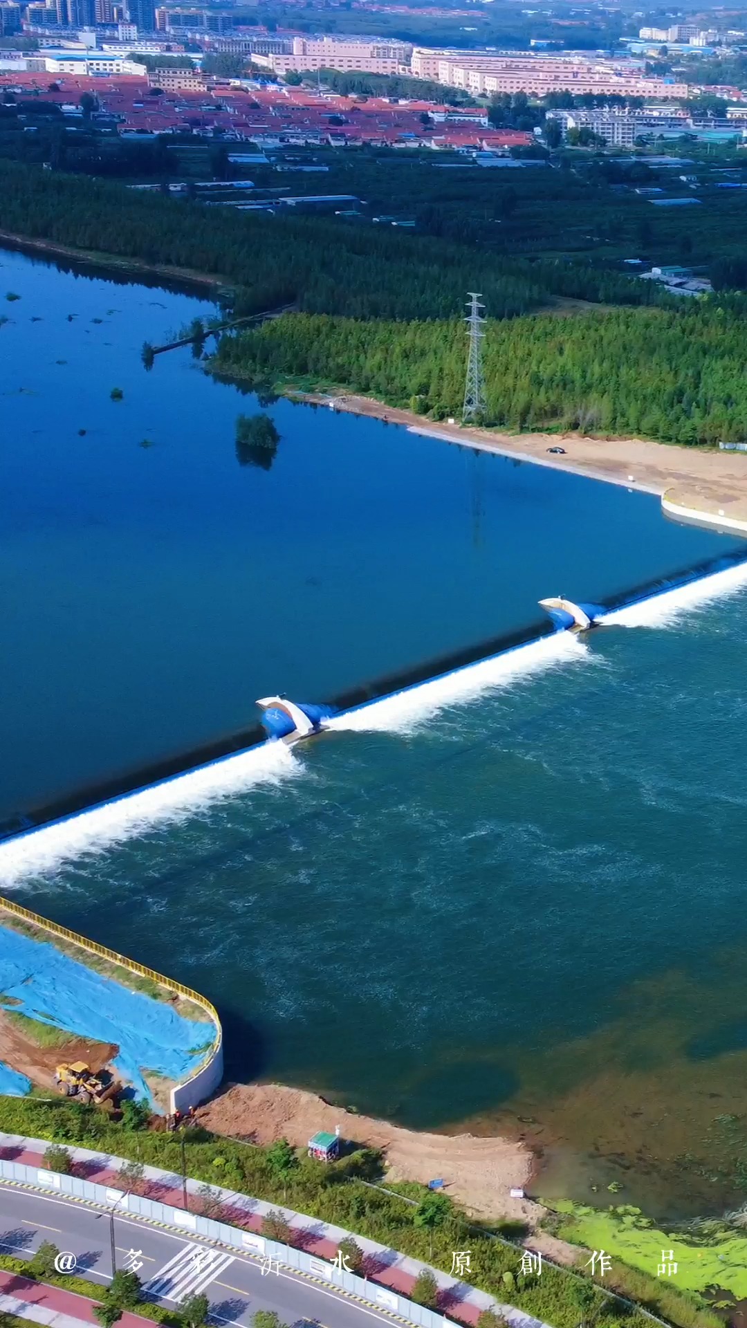 投资3400万!沂水田庄橡胶坝建成使用,你平时路过这里时候看到它了没?