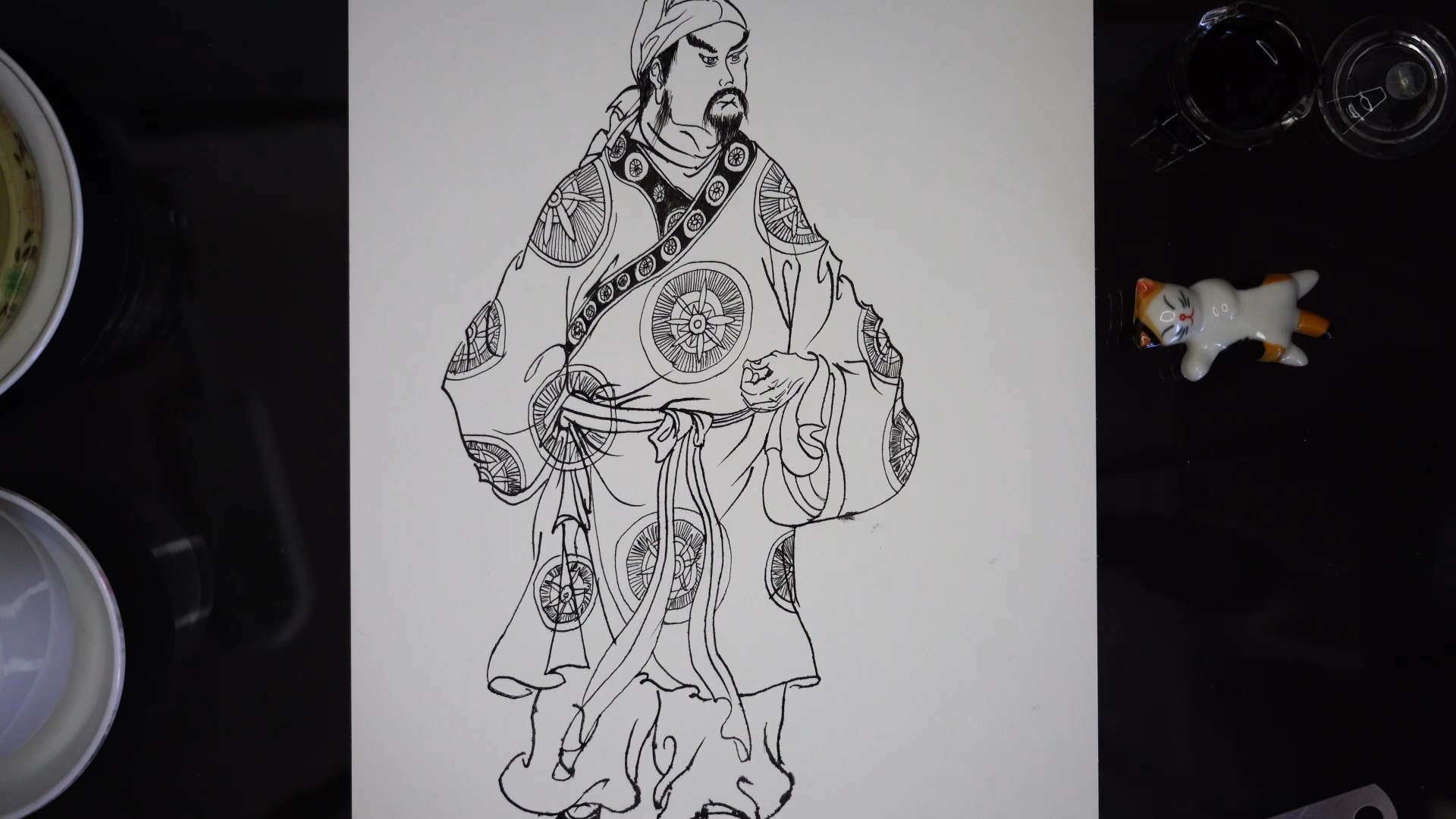 钢笔画:小旋风 柴进