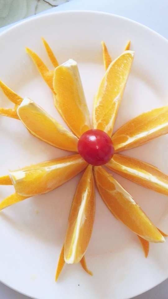 橙子可以这样摆盘
