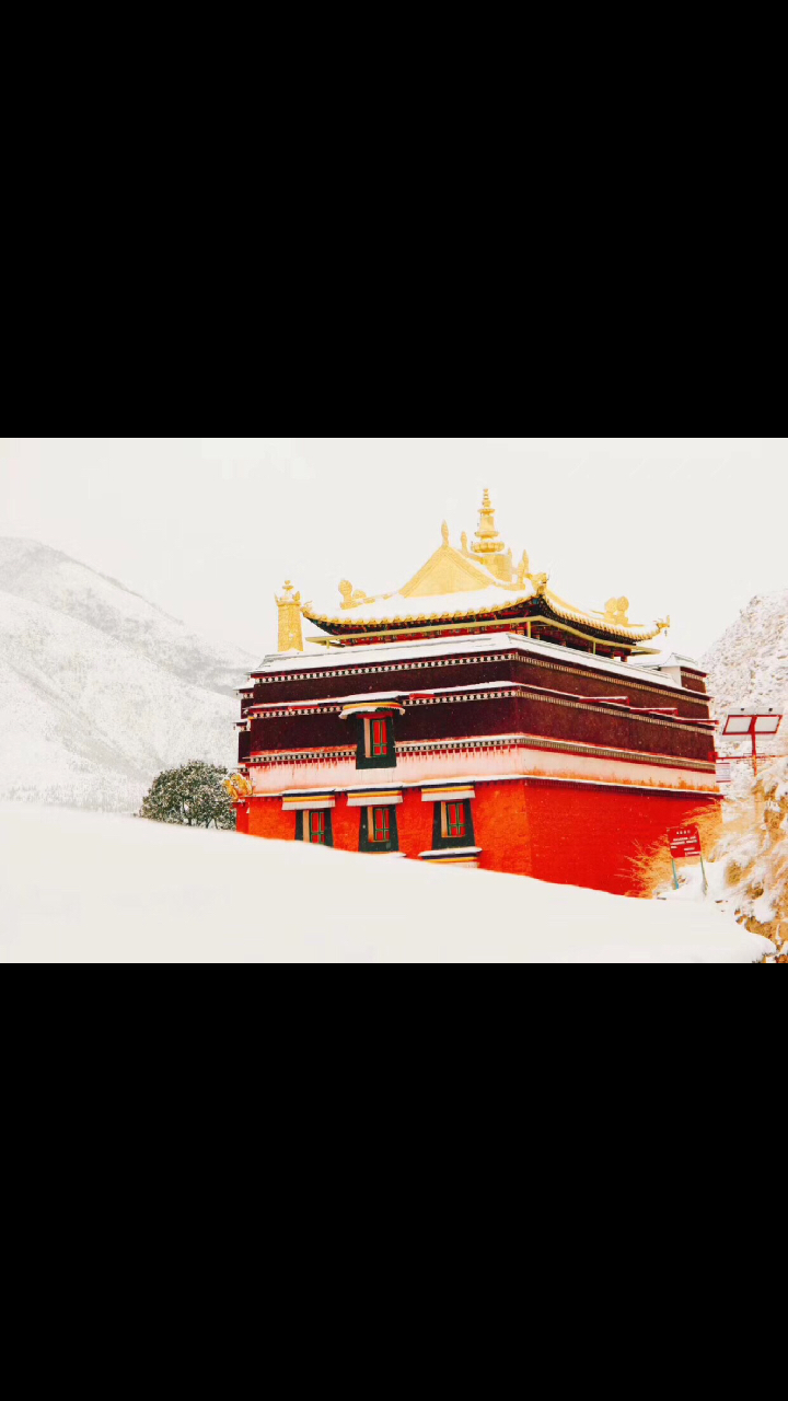 拉卜楞寺雪景图片