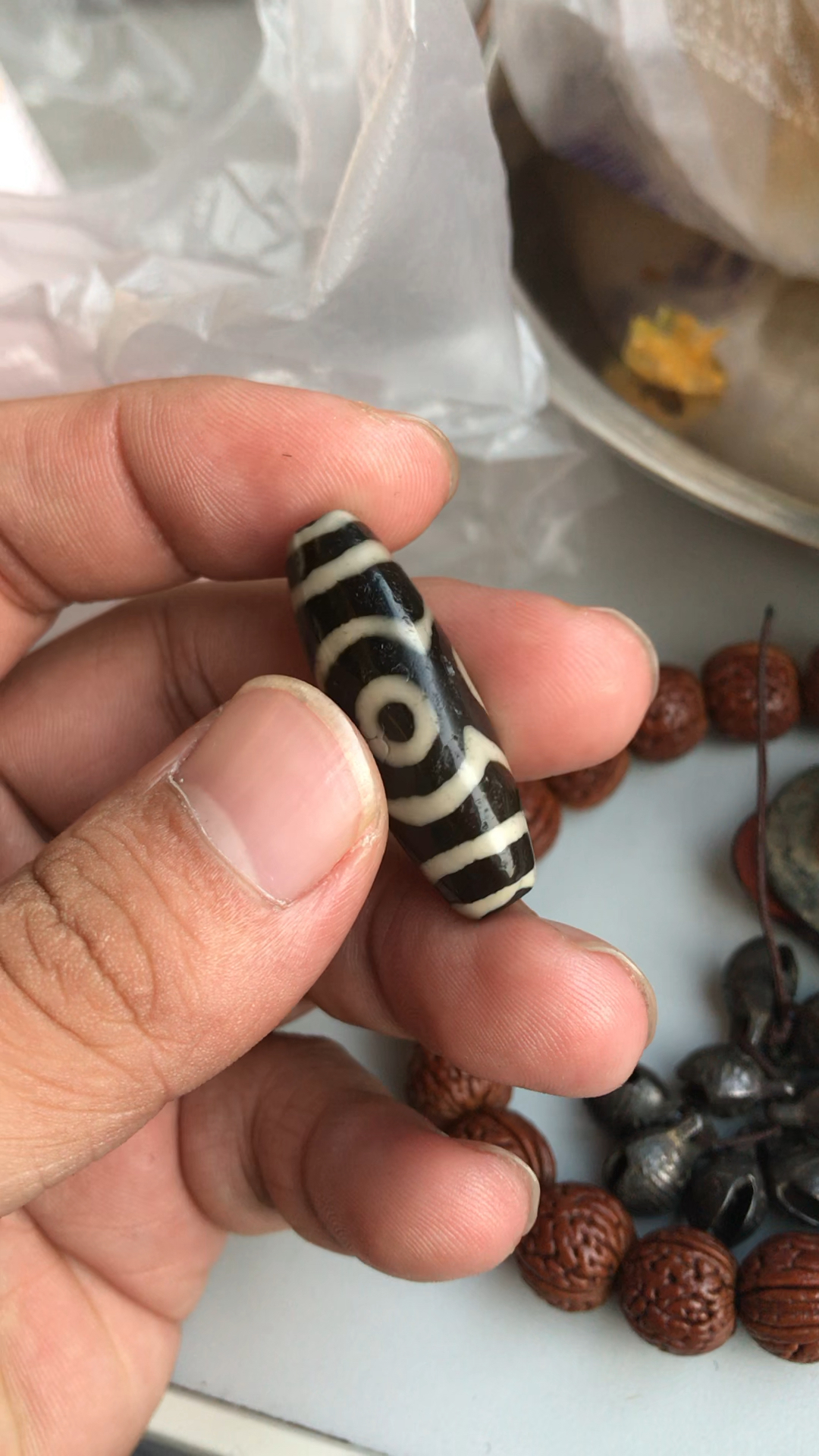 藏传老天珠 玛哈嘎拉三眼,已经结缘