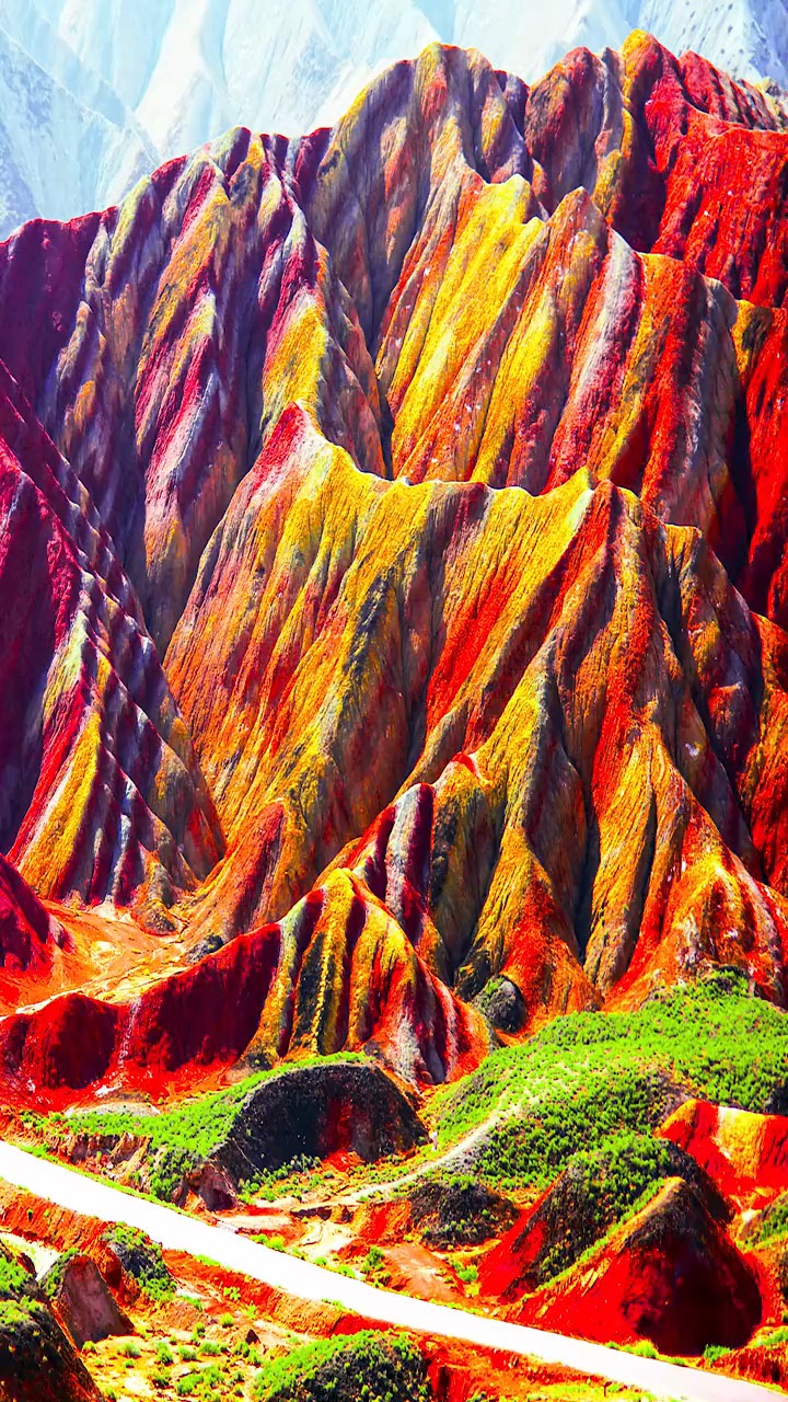 甘肃七彩山,七仙女的化身,要不然怎么会这么美