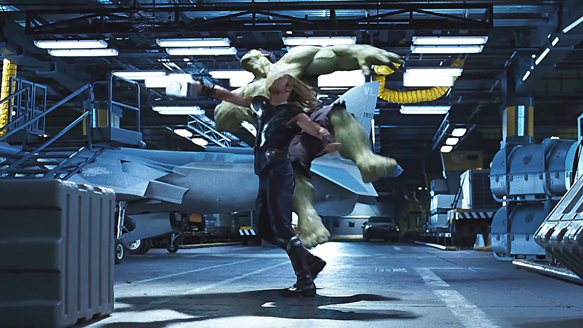 雷神之锤到底有多重,盘点被雷神之锤 打飞的"人"#漫威#高清#雷神之锤