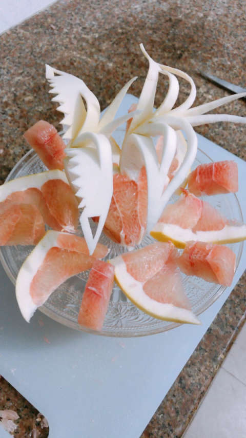 柚子切法二:简单清爽大方看起来也还可以吗?