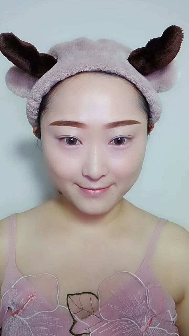 超自然网红一字眉毛画法,特别好看