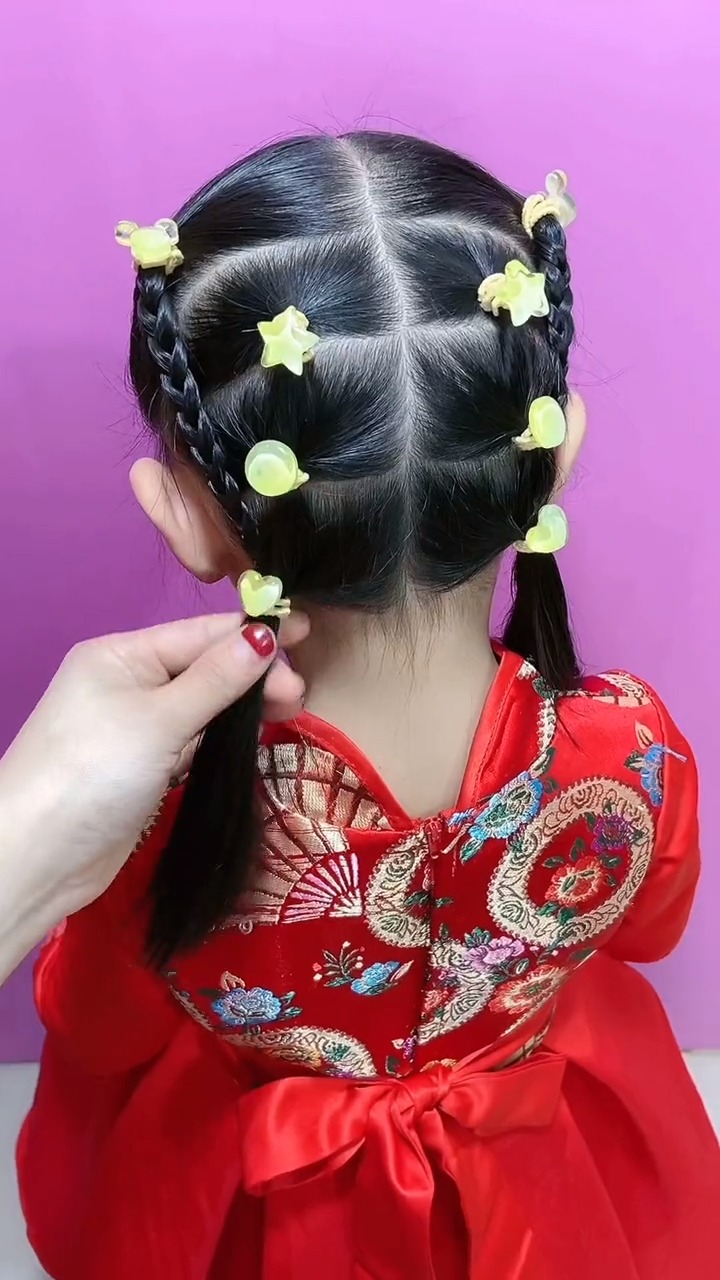 小朋友头发这么编,真的超可爱#编发教程
