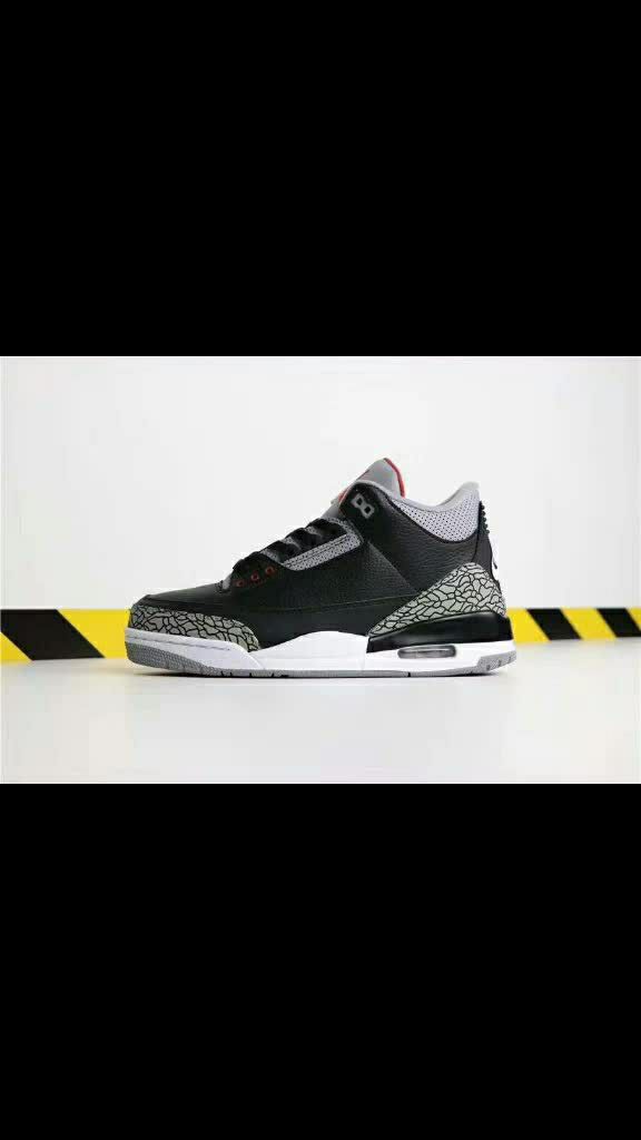 air jordan 3 "black cement 2018"乔3黑水泥