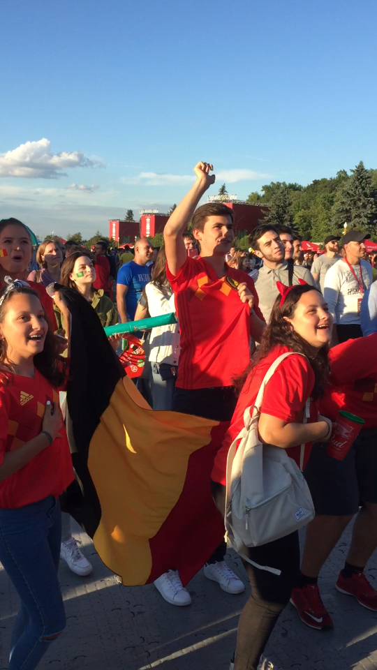 打虎亲兄弟,上阵父子兵,比利时球迷集体出动助球队取胜