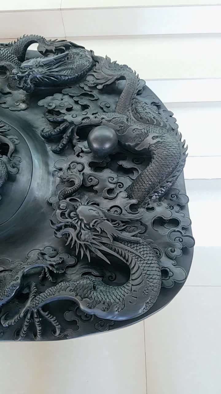 精品大尺寸九龙砚