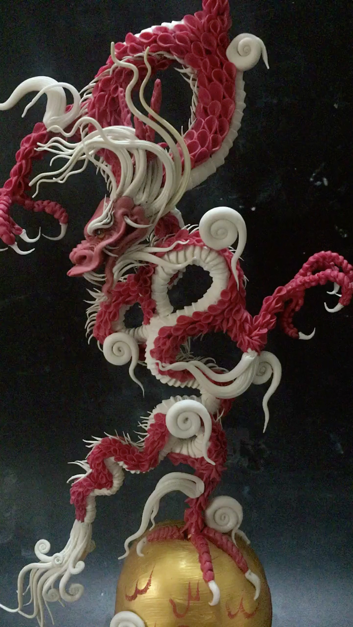 非物质文化面塑作品中国龙