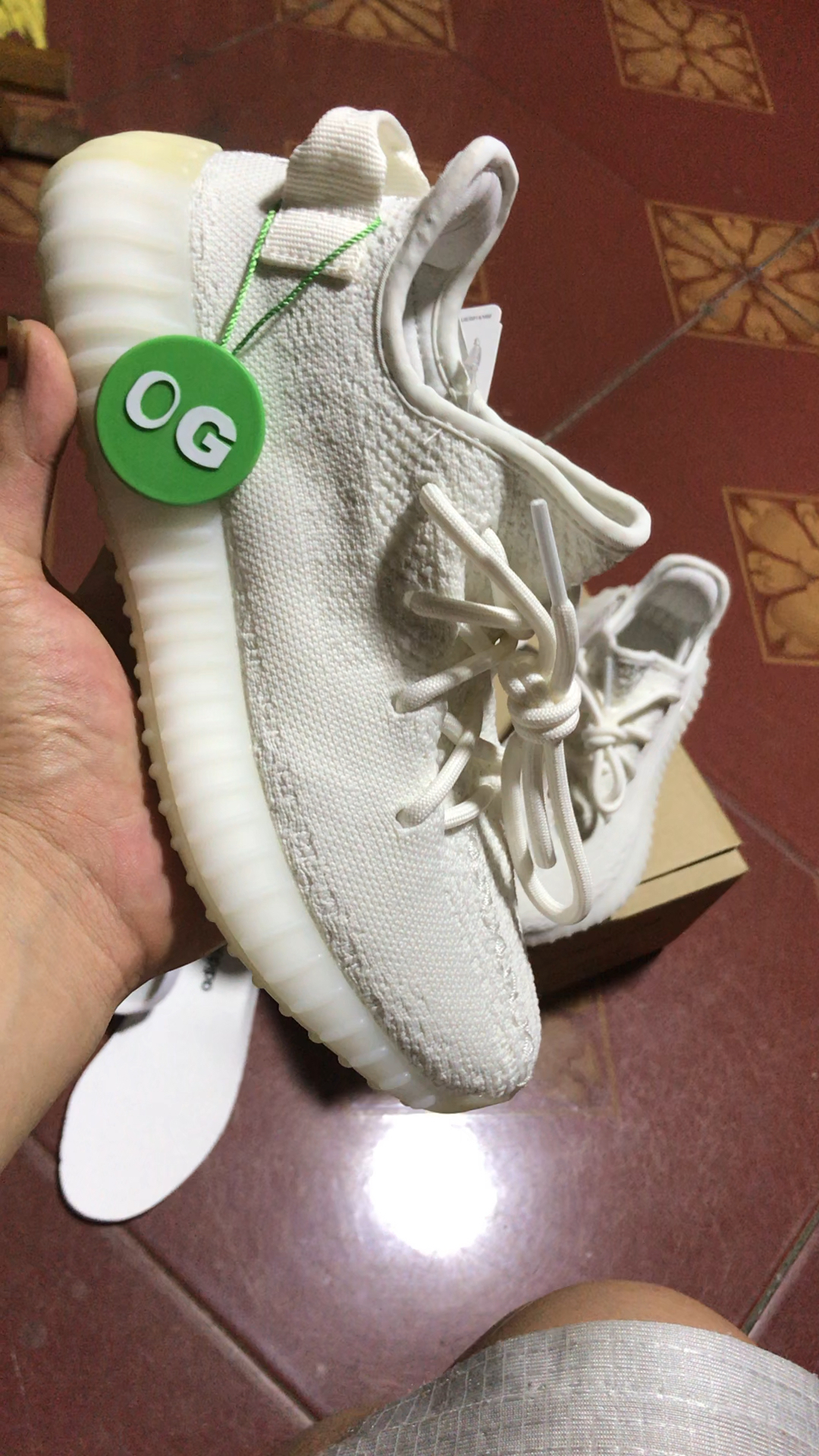 椰子350纯白实拍