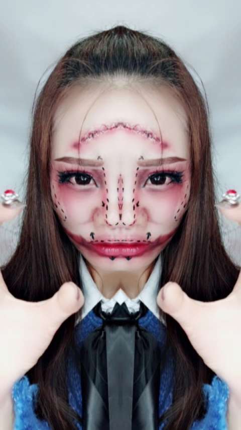 万圣节之小丑刀疤妆99