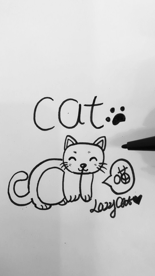 cat英文简笔画93