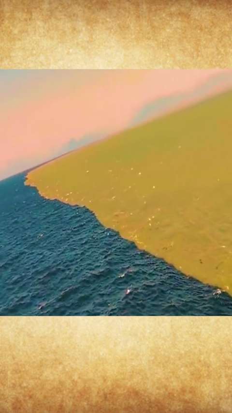 两边颜色不同的海,令人惊叹.