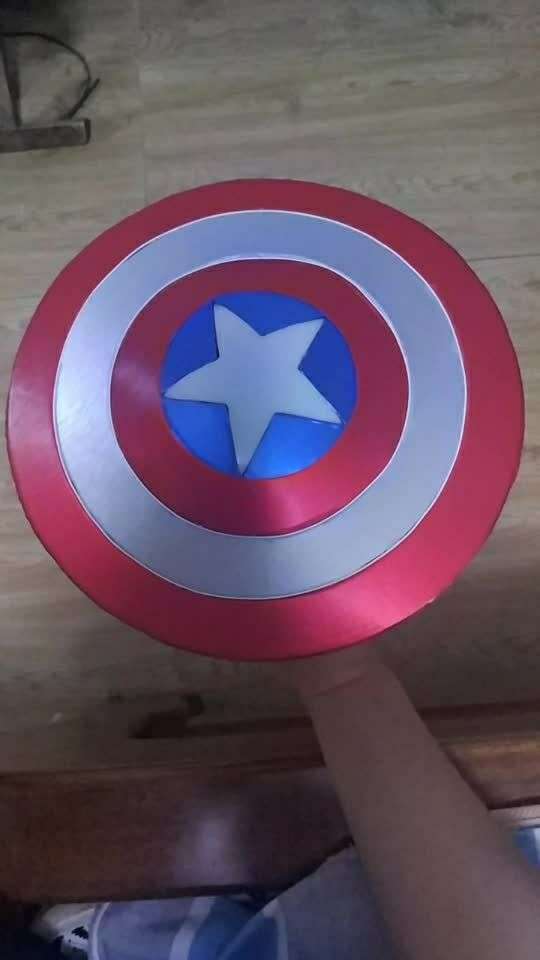 自制发光美队盾牌感觉美美哒