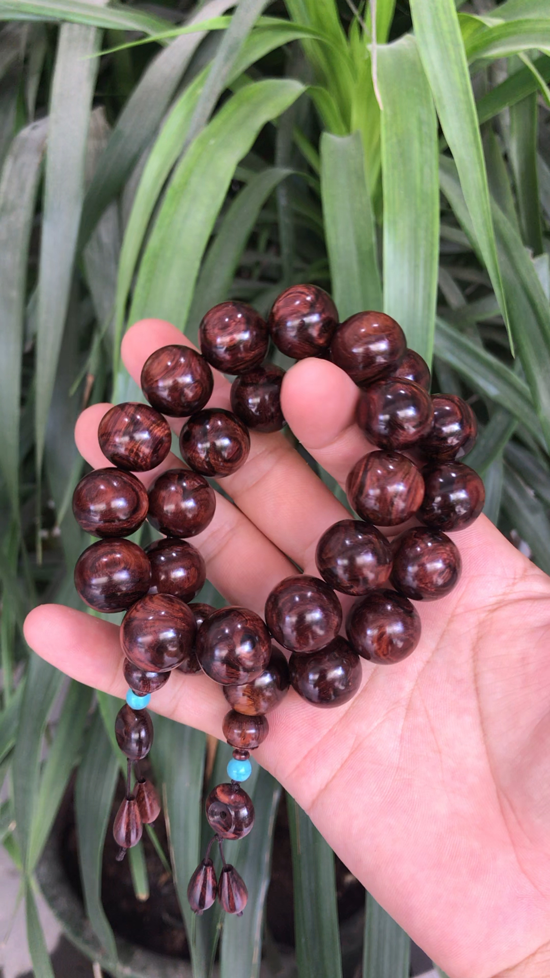 刚刚做好的海黄鬼脸手串