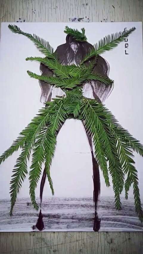 树叶也可以用来设计衣服?你见过吗? @经纪人小微