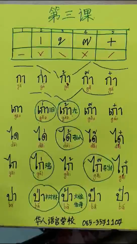 第三课泰语声调