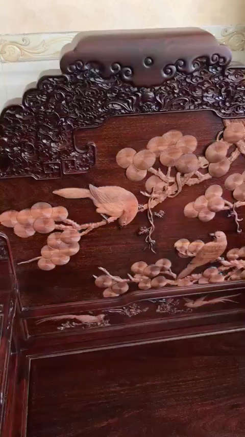丝翎檀雕工艺~美轮美奂,传统手艺的传承,古典家具的精髓,喜欢老物件的