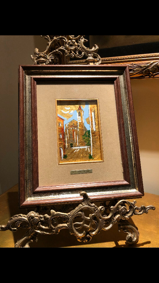 欧洲vintage金箔画