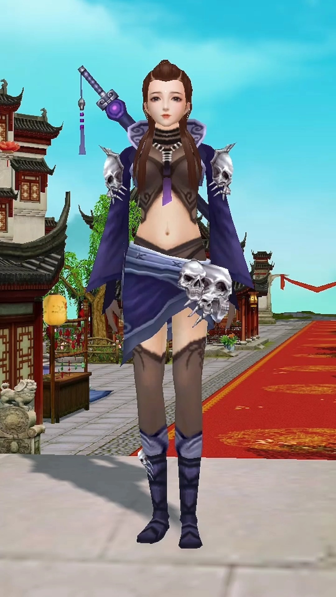 天龙八部时装 天龙经典时装盘点——骷髅战甲女,又美又飒#新天龙八部