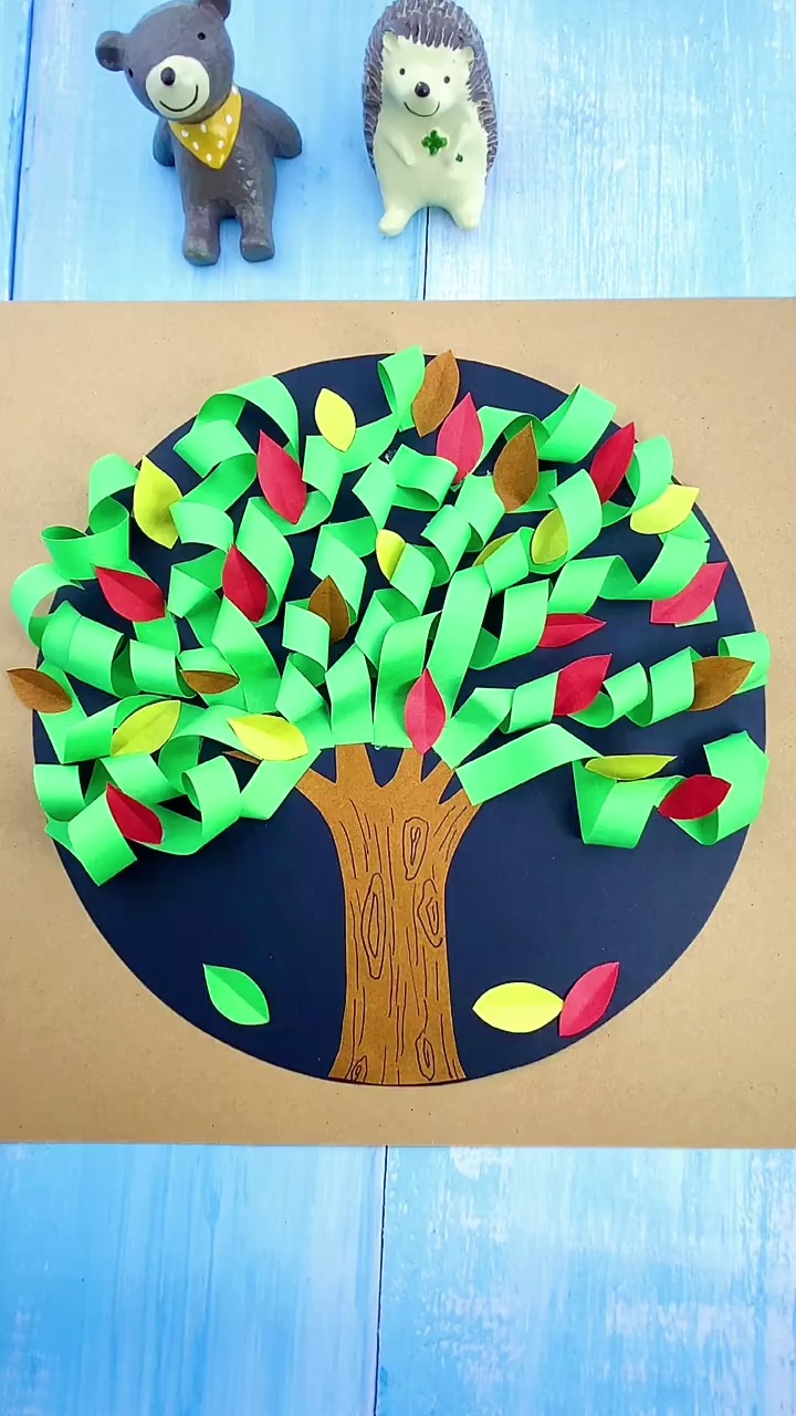 春意盎然的植树节立体拼贴画一起做起来