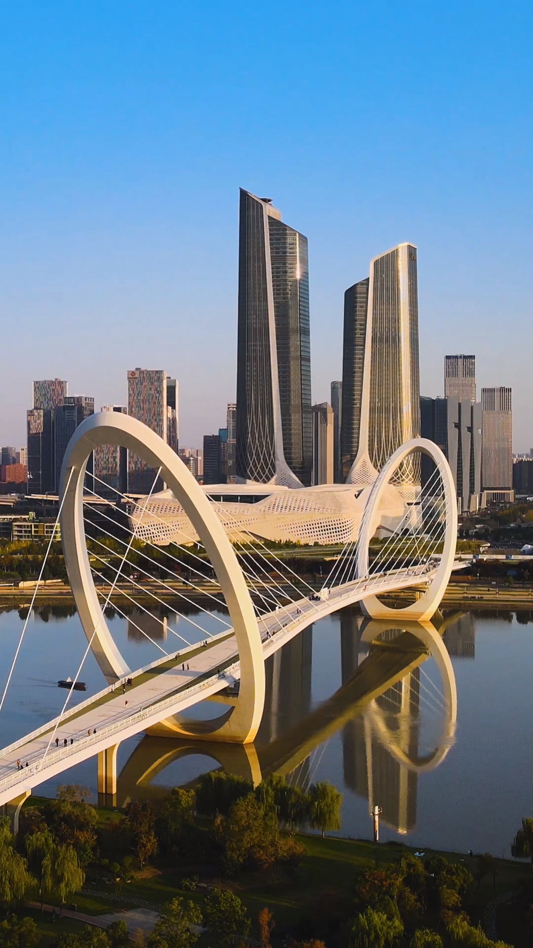 南京 #青奥双子楼 #南京眼步行桥