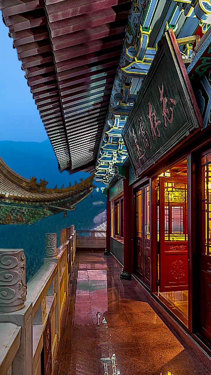 天上净土兜率宫高99米,台阶138步,一生必去的的地方