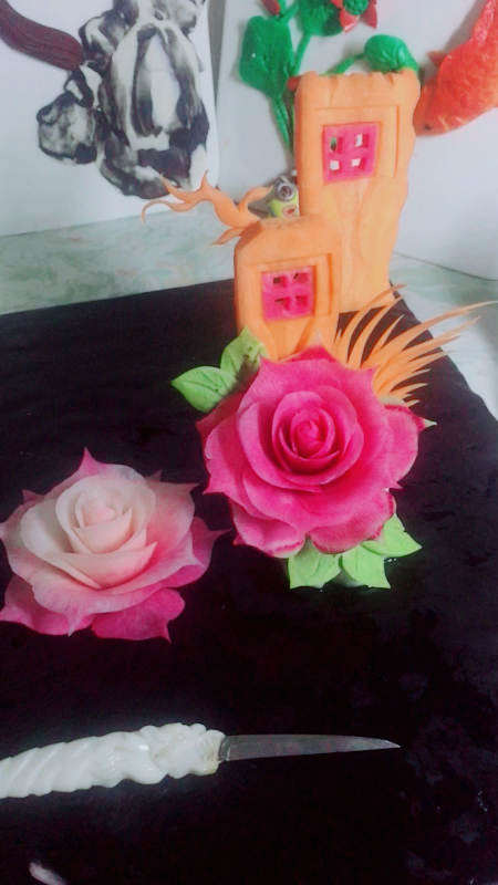 雕刻艺术月季花,交流交流